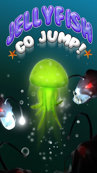 Jellyfish Go Jump - Underwater Deep Sea Scary Ocean Fantasy in Shark Lagoon by Uber Zany