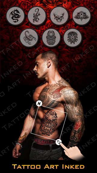 Inked Tattoo Studio HD - A Selfie Photo Editor Tool to Try Artist Tattoo on Yr Body