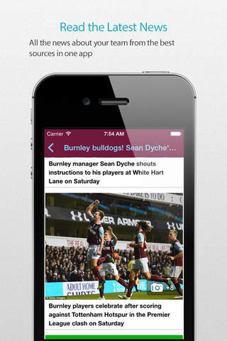 Burnley Football Alarm — News, live commentary, standings and more for your team! screenshot 3