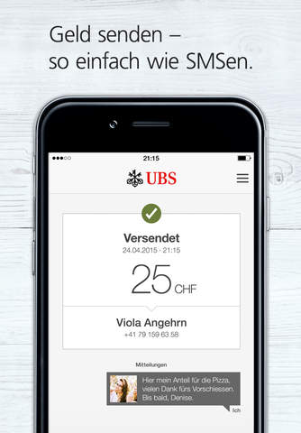 UBS TWINT screenshot 2