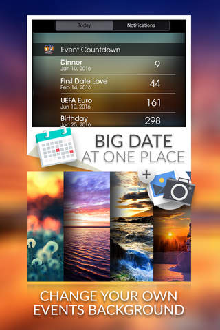 Event Countdown Beautiful Wallpaper  - “ Sunset & Sunrise ” Pro screenshot 2
