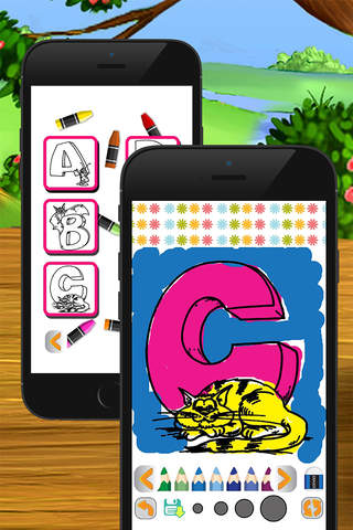 abc animal alphabet coloring book screenshot 4