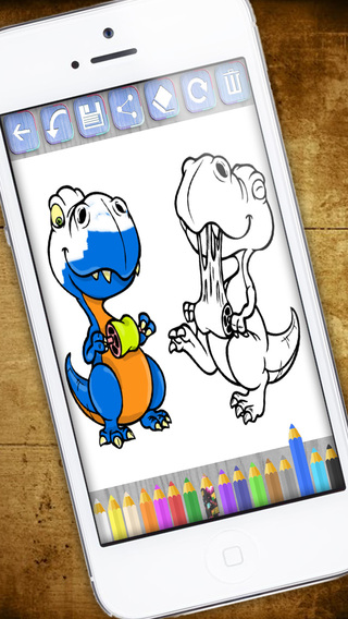 Paint magic dinosaurs – coloring drawings