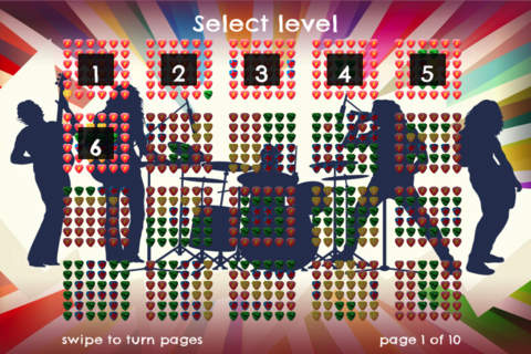 Rockstar Pick - FREE - Slide Rows And Match Guitar Picks Puzzle Game screenshot 2