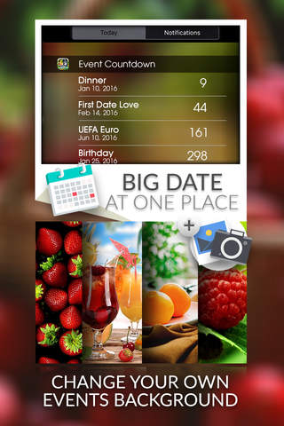 Event Countdown Beautiful Wallpaper  - “ Fruits Land  ” Pro screenshot 2