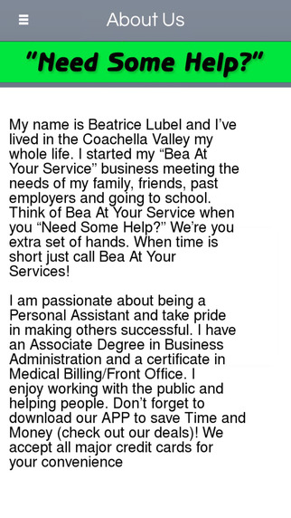 免費下載商業APP|Bea At Your Service - Palm Desert app開箱文|APP開箱王