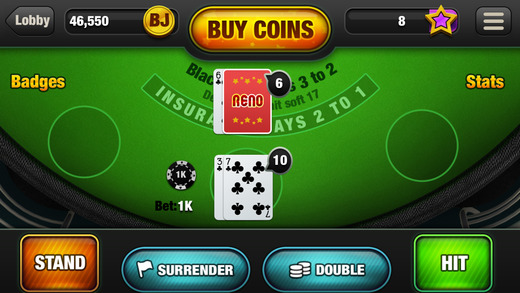 Free Blackjack - Online Vegas Blackjack with Casino-Style 21 Card Counting