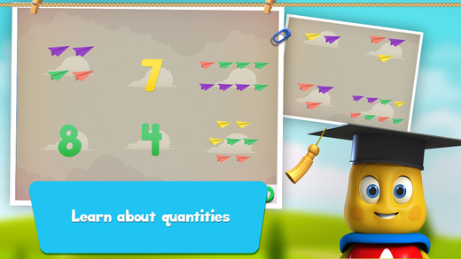 【免費遊戲App】Paper Plane Numbers Count & Quantity hiding Peekaboo Puzzle : Teaching Math Series for kids of Montessori-APP點子