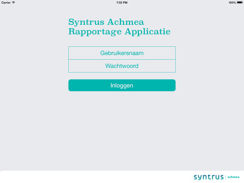 Syntrus Achmea Rapportage Applicatie