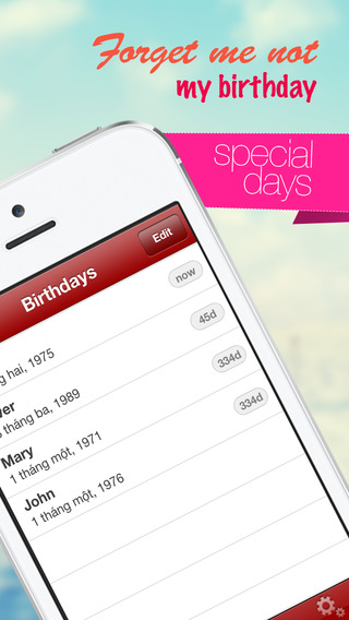 【免費書籍App】Birthday Calendar - Don't forget my birth!-APP點子