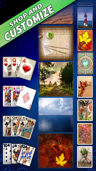 【免費遊戲App】Solitaire Deluxe® Social - Classic Solitaire, Spider, Tri-Peaks, FreeCell, Pyramid, Canfield, Golf + more-APP點子