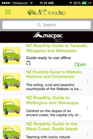 NZ Roadtrip Travel App screenshot 2