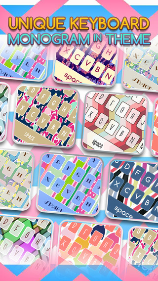 KeyCCM – Monogram : Custom Color Wallpaper Keyboard Themes in The Art Designs Collection Style