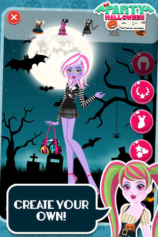 Dress-up Halloween Monster Girl : The Spooky high ever after fashion game screenshot 4