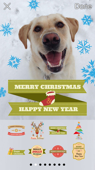 Your Photos —> Holiday Cards... with 72 Christmas Stickers