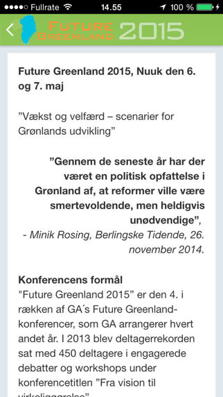 【免費商業App】Future Greenland 2015 - GL-APP點子