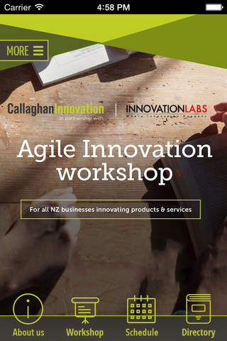 Callaghan Innovation screenshot 2