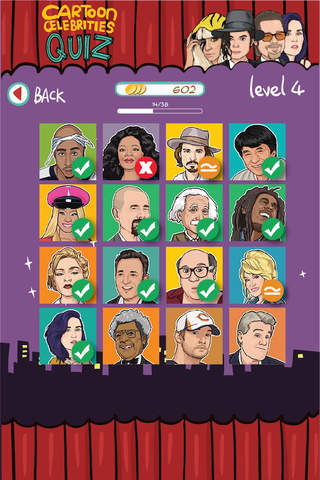 Cartoon Celebrities US Quiz Game - Guess the name of the famous personality from Hollywood and the American public eye! screenshot 2