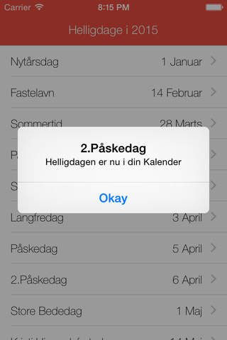 Danske Helligdage screenshot 3