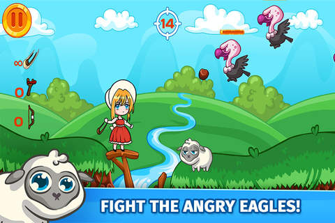 Baby Sheep VS Angry Eagles PRO screenshot 2