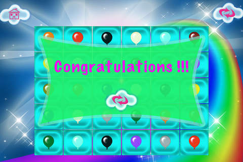 Colors Match Balloons Magical Memory Flash Cards Game screenshot 3