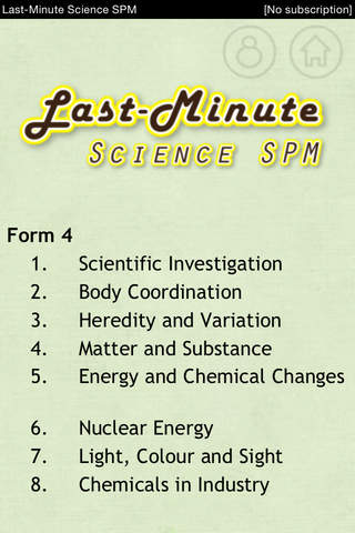 Last Minute Science SPM screenshot 2