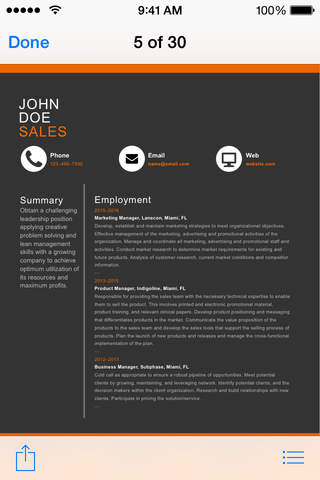Resumes for Pages (Templates) screenshot 2