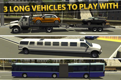 3D Impossible Parking Simulator - Real Limo and Monster Car Driving Test Racing Games Free screenshot 2