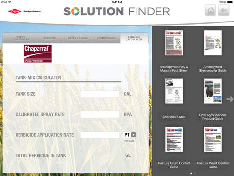 Dow AgroSciences Range & Pasture SolutionFinder screenshot 3