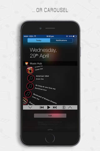 Music Hub - Notification Center Widget screenshot 3