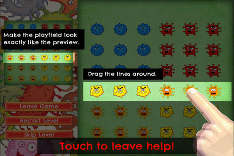 Virus Hunter - FREE - Slide Rows And Match Virus Types Super Puzzle Game screenshot 4