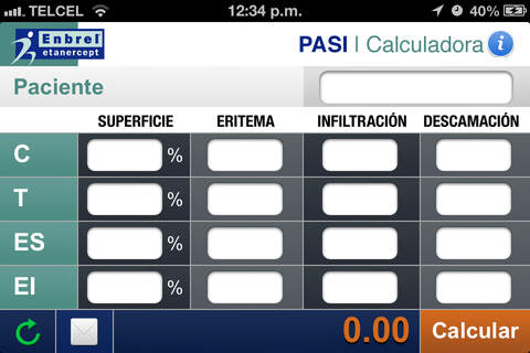 PASI Calculator screenshot 2