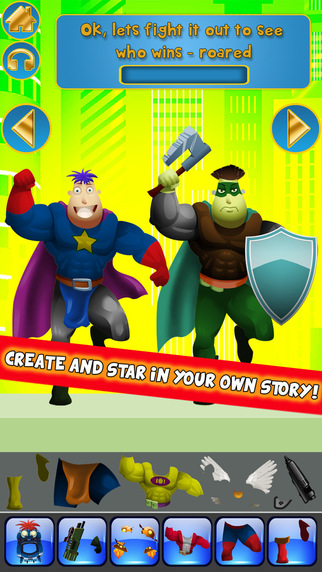 Create My Own Interactive Action Superheroes And Super Villains Story Books Free Game