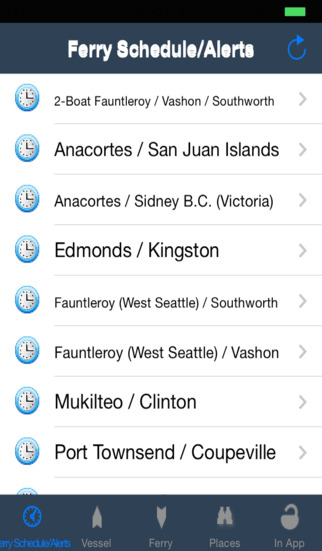 Seattle Washington WSF Vessel Ferry Schedule Alert + Places Around All-In-1
