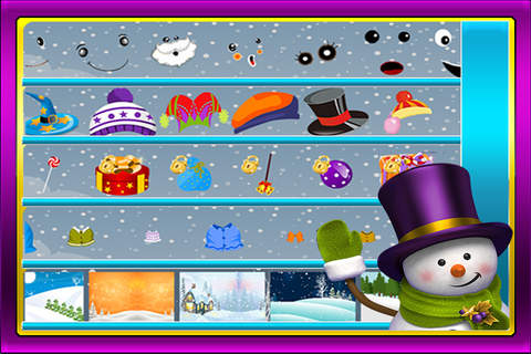 Snowman Head Build-er Saloon: A Frosty Ice-man Maker Kit for Kids game in winter Holiday Season PRO screenshot 2