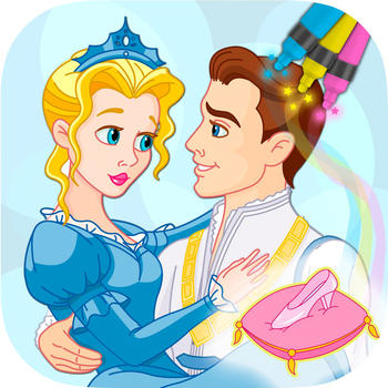 Paint princess Cinderella – coloring games for girls LOGO-APP點子