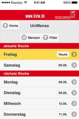 Meine Mensa Köln screenshot 3