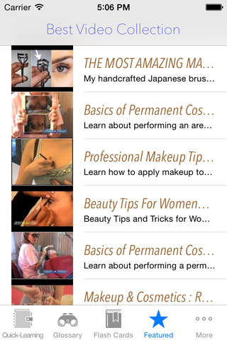 Cosmetics Dictionary: Free Makeup Video Lessons and Flashcards screenshot 2