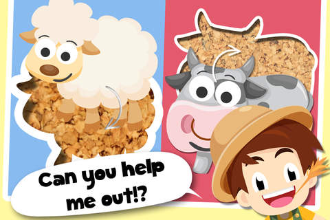 Toddler Tommy Farm Animals Cartoon Free - Barn and farm animal puzzles screenshot 2