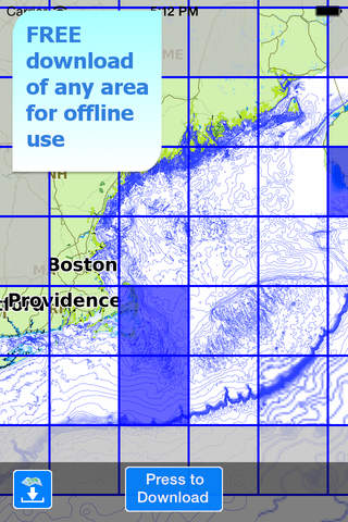 Aqua Map New England - coast from Maine to Connecticut - Marine GPS Offline Nautical Charts for Fishing, Boating and Sailing screenshot 4