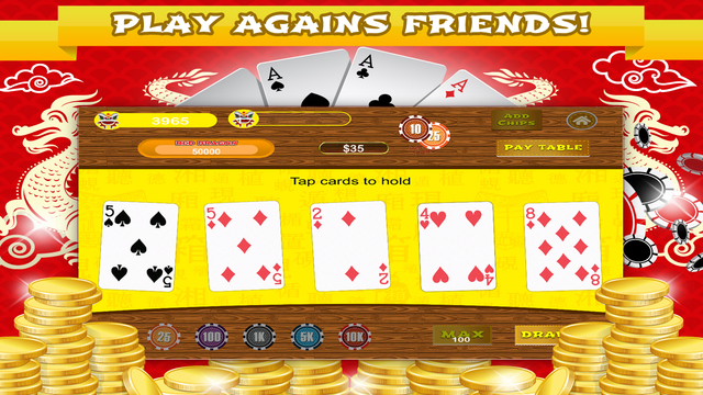 Golden Dragon Video Poker FREE - Jokers Wild Deuces Wild More Video-Poker Games