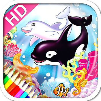 Ocean: encyclopedia of the sea animals for kids and parents. Children's wikipedia and coloring games. Learning games for kids LOGO-APP點子