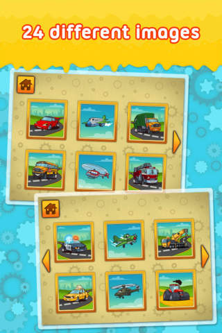 Cars, Trucks and other Vehicles: 2 - puzzle game for little boys and preschool kids - Free screenshot 3