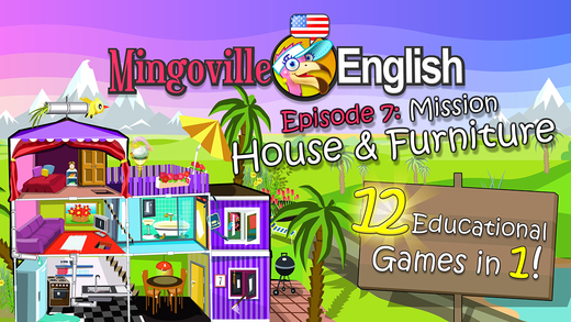 English for kids 7: House and Furniture by Mingoville – includes fun language learning games and act