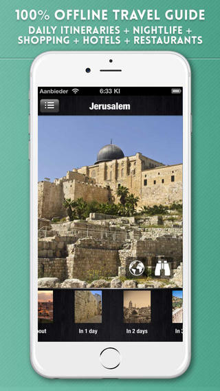 Jerusalem Travel Guide with Offline City Street Maps