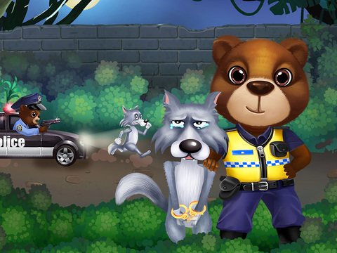 【免費遊戲App】Teddy Bear Police and Naughty Wolf - Hero Rescue Game-APP點子