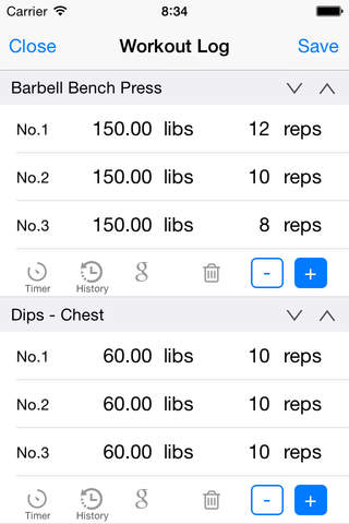 Workout Log Tracker - FitNote screenshot 2