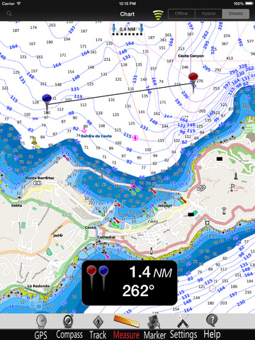 Ceuta GPS Nautical Charts Pro screenshot 2