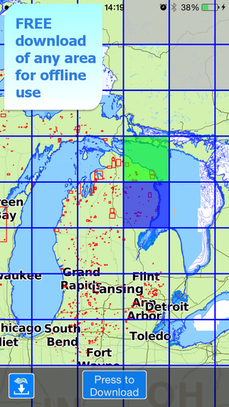 【免費交通運輸App】Aqua Map Michigan Lakes and Great Lakes - GPS Offline Nautical Charts-APP點子