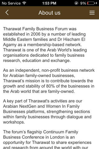 Tharawat Family Business Forum screenshot 2